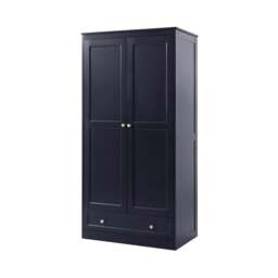 DUSK Ruby 2 Door Wardrobe with Drawer - Midnight - thumbnail 4