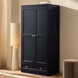 DUSK Ruby 2 Door Wardrobe with Drawer - Midnight - thumbnail 2