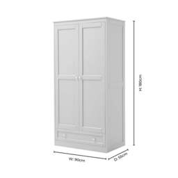 DUSK Ruby 2 Door Wardrobe with Drawer - Midnight - thumbnail 8