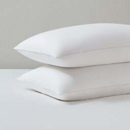 DUSK Pair of Cambridge Pillowcases - 200 Thread Count - Cotton - White - thumbnail 1