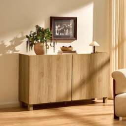 DUSK Avalon 4 Door Sideboard - Light Oak Effect