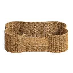 DUSK Percy Bone Shaped Seagrass Dog Bed - Natural - Small Bed - thumbnail 6