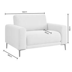 DUSK Malibu Loveseat - Chenille Navy - thumbnail 8