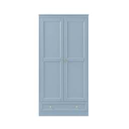 DUSK Ruby 2 Door Wardrobe with Drawer - Sky Blue - thumbnail 3