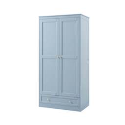 DUSK Ruby 2 Door Wardrobe with Drawer - Sky Blue - thumbnail 4