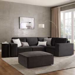 DUSK Brooklyn Small Right Hand L-Shape Sofa - Ink - thumbnail 4