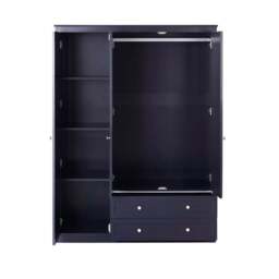 DUSK Ruby 3 Door Wardrobe with Drawers - Midnight - thumbnail 5
