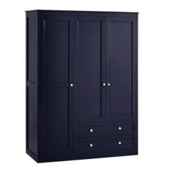 DUSK Ruby 3 Door Wardrobe with Drawers - Midnight - thumbnail 4