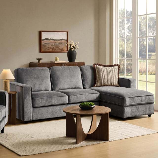 DUSK Soho Right Hand Storage Chaise Sofa - Grey - image 1