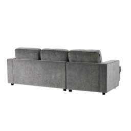 DUSK Soho Right Hand Storage Chaise Sofa - Grey - thumbnail 4