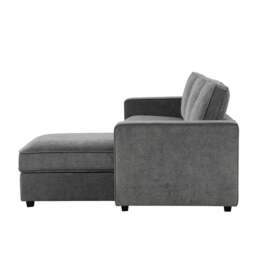 DUSK Soho Right Hand Storage Chaise Sofa - Grey - thumbnail 5