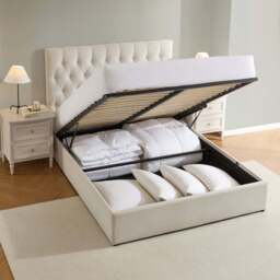 DUSK Middleton Ottoman Storage Bed - Natural - Double - thumbnail 6