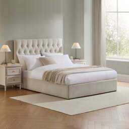 DUSK Middleton Ottoman Storage Bed - Natural - Double - thumbnail 7