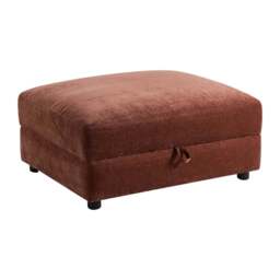 DUSK Lyon Storage Pouffe - Chenille Dark Rust - thumbnail 4
