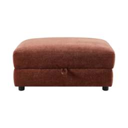 DUSK Lyon Storage Pouffe - Chenille Dark Rust - thumbnail 3