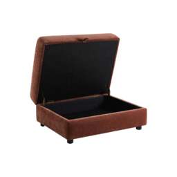 DUSK Lyon Storage Pouffe - Chenille Dark Rust - thumbnail 5