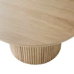 DUSK Hattie Round Pedestal Coffee Table - Light Wood - thumbnail 6