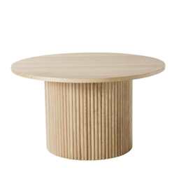 DUSK Hattie Round Pedestal Coffee Table - Light Wood - thumbnail 5