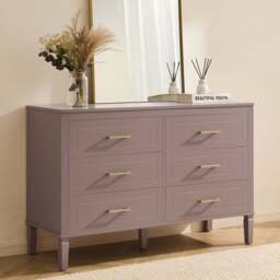 DUSK Sienna 6 Drawer Chest - Dusty Mauve - thumbnail 1