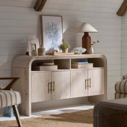 DUSK Alora 4 Door Sideboard - Washed Wood - thumbnail 2