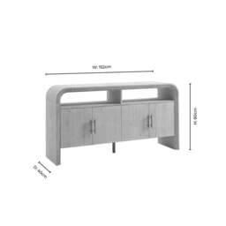 DUSK Alora 4 Door Sideboard - Washed Wood - thumbnail 9