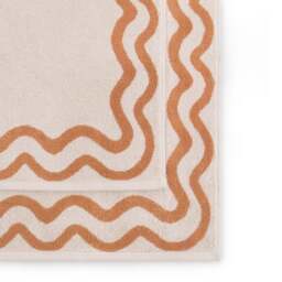 DUSK Scalloped Cotton Towels - Burnt Orange - Hand Towel - thumbnail 7
