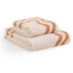 DUSK Scalloped Cotton Towels - Burnt Orange - Hand Towel - thumbnail 6