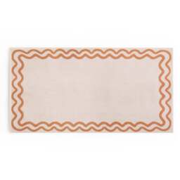 DUSK Scalloped Cotton Towels - Burnt Orange - Hand Towel - thumbnail 4
