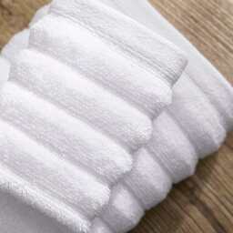 DUSK Monaco Plush Ribbed Cotton Towel Collection - White - Face Cloth - thumbnail 5