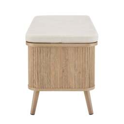 DUSK Hattie Storage Bench - Light Wood - thumbnail 6
