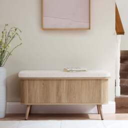 DUSK Hattie Storage Bench - Light Wood