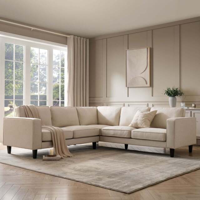 DUSK Soho Left Hand Corner Sofa - Beige - image 1
