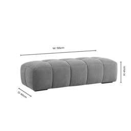 DUSK Manhattan Pouffe - Chenille Mushroom - thumbnail 8