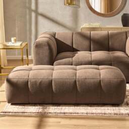 DUSK Manhattan Pouffe - Chenille Mushroom - thumbnail 2