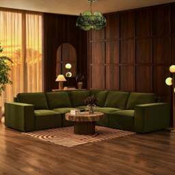 DUSK Brooklyn Left Hand Corner Sofa  - Muted Moss - thumbnail 2