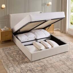 DUSK Berkeley Ottoman Storage Bed - Natural - Super King - thumbnail 6