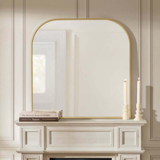 DUSK Arched Mantel Mirror - Gold - image 1