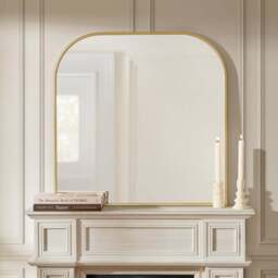 DUSK Arched Mantel Mirror - Gold