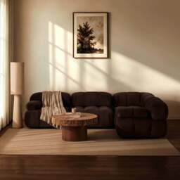 DUSK Bondi Small Right Hand L Shape Sofa - Cappuccino - thumbnail 2