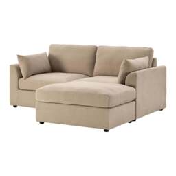 DUSK Miami Small Chaise Sofa - Chenille Oatmeal - thumbnail 3
