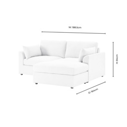 DUSK Miami Small Chaise Sofa - Chenille Oatmeal - thumbnail 6