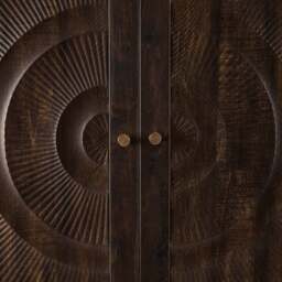 DUSK Raven Rattan 2 Door Wardrobe with Drawers - Walnut - thumbnail 7