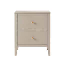 DUSK Poppy 2 Drawer Bedside Table - Taupe - thumbnail 2