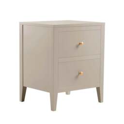 DUSK Poppy 2 Drawer Bedside Table - Taupe - thumbnail 3