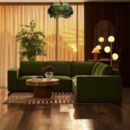 DUSK Brooklyn Right Hand Corner Sofa - Muted Moss - thumbnail 2