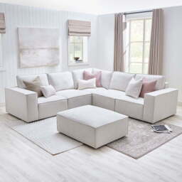 DUSK Brooklyn Large Right Hand Corner Sofa - Ivory - thumbnail 1
