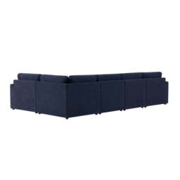 DUSK Miami Left Hand Large L-Shape Sofa - Chenille Navy - thumbnail 6