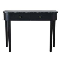 DUSK Tilda Console Table - Black/Marble Top - thumbnail 3