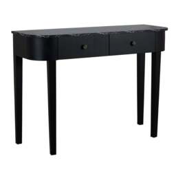 DUSK Tilda Console Table - Black/Marble Top - thumbnail 4