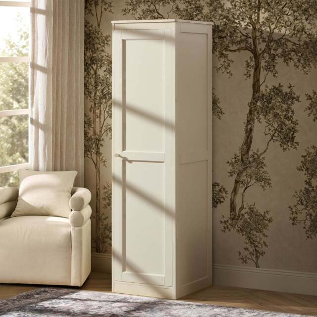 DUSK Ruby 1 Door Wardrobe with Drawers - Cream - image 1